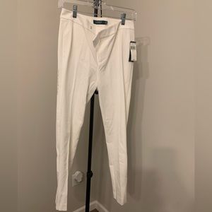 NWT Lauren Ralph Lauren Skinny White Slack Pant